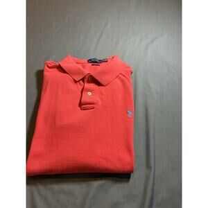 Polo Ralph Lauren Slim Fit Polo Shirt Mens XXL Red Blue Pony Short Sleeve Cotton